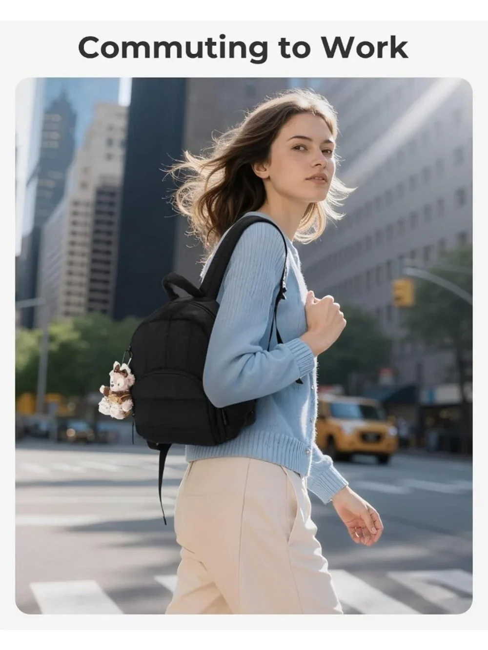 Lightweight Quilted Mini Backpack Purse, Water-Resistant Casual Daypack for